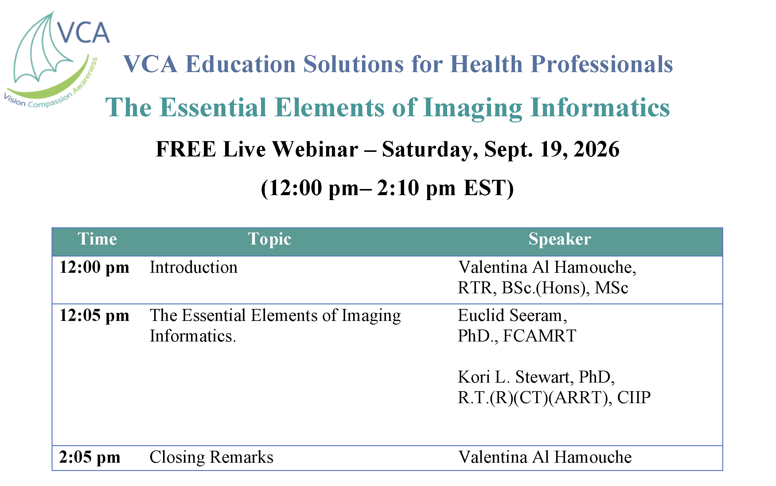 Education Day Schedule