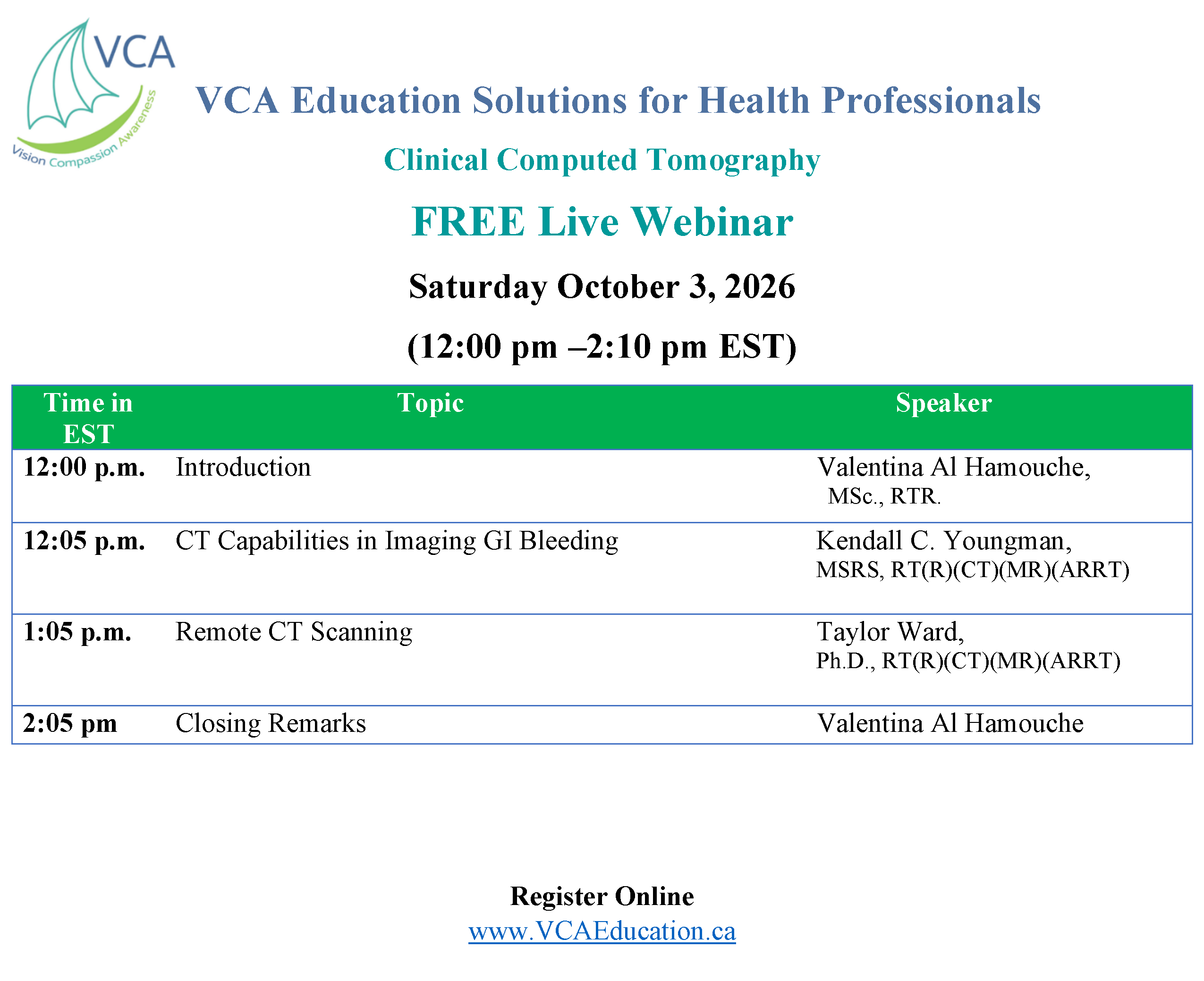 Education Day Schedule